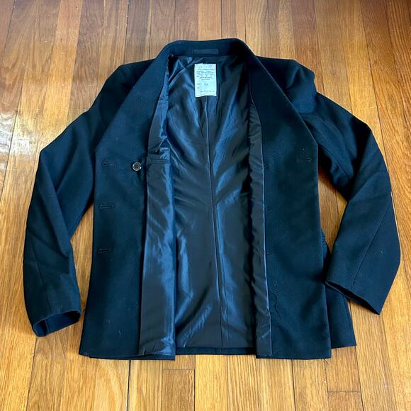 Vintage WRNS Royal Navy Jacket – Women’s Medium Double-Breasted Wool Coat - Picture 9 of 16